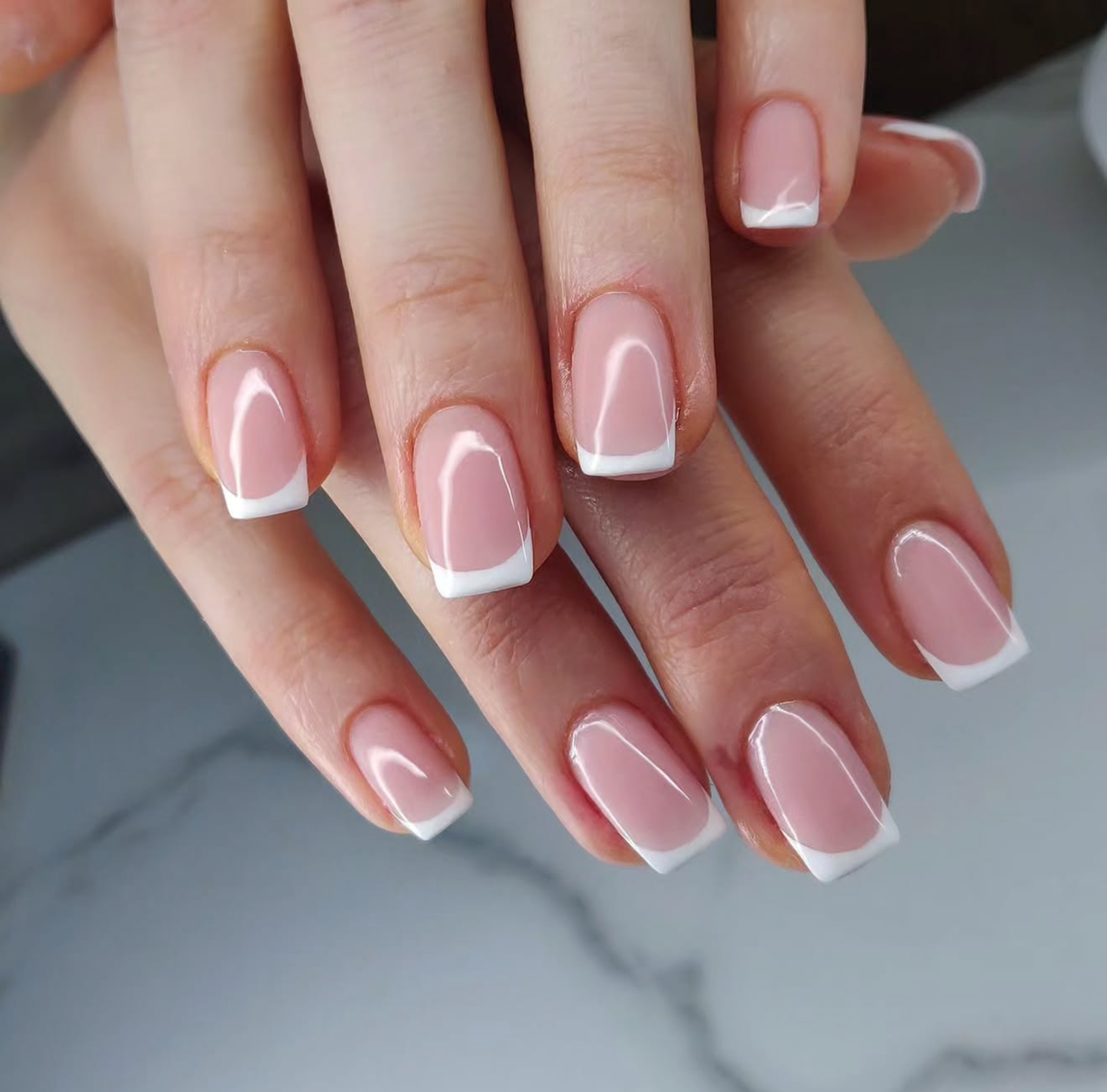 Classic French Nails